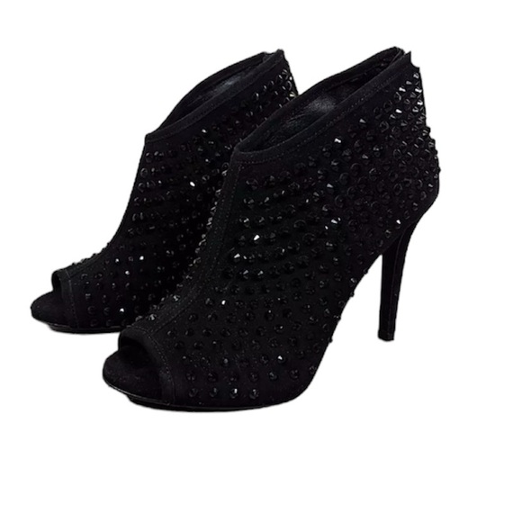 Michael Kors Shoes - Michael Kors Dani Open Toe Studded Leather Booties